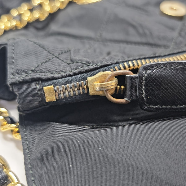 Nylon Quilted Nylon Black