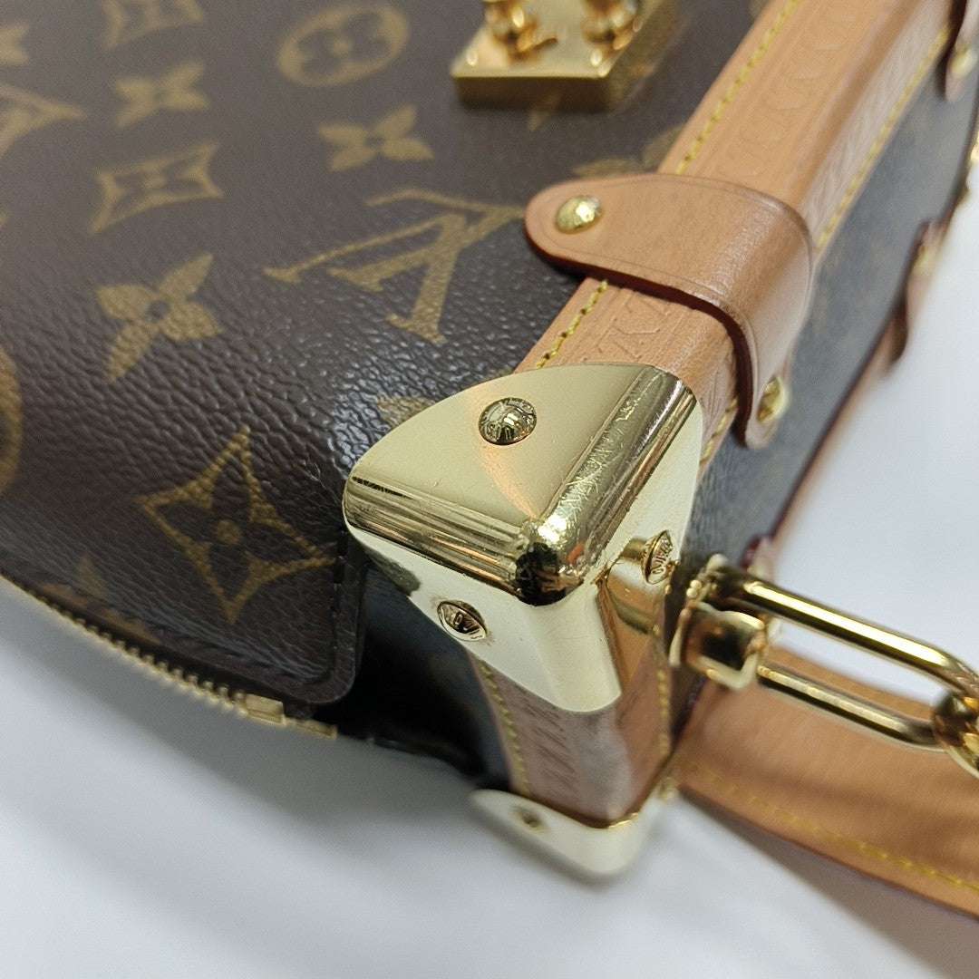 SIDE TRUNK MM Monogram Coated Canvas Brown