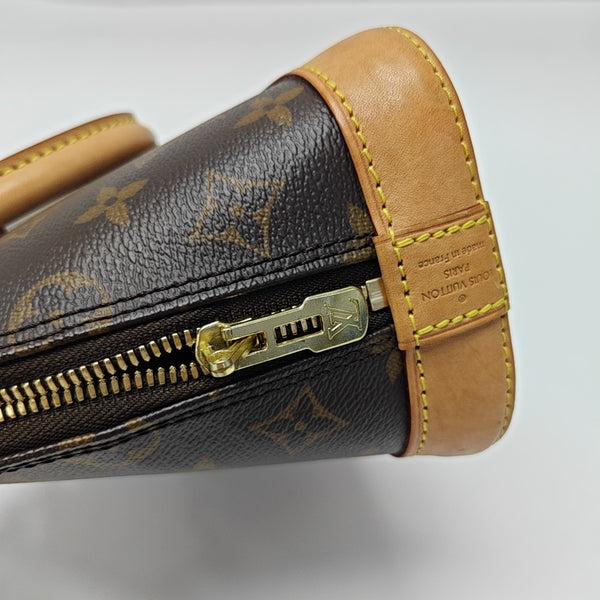 ALMA BB Monogram Coated Canvas Brown