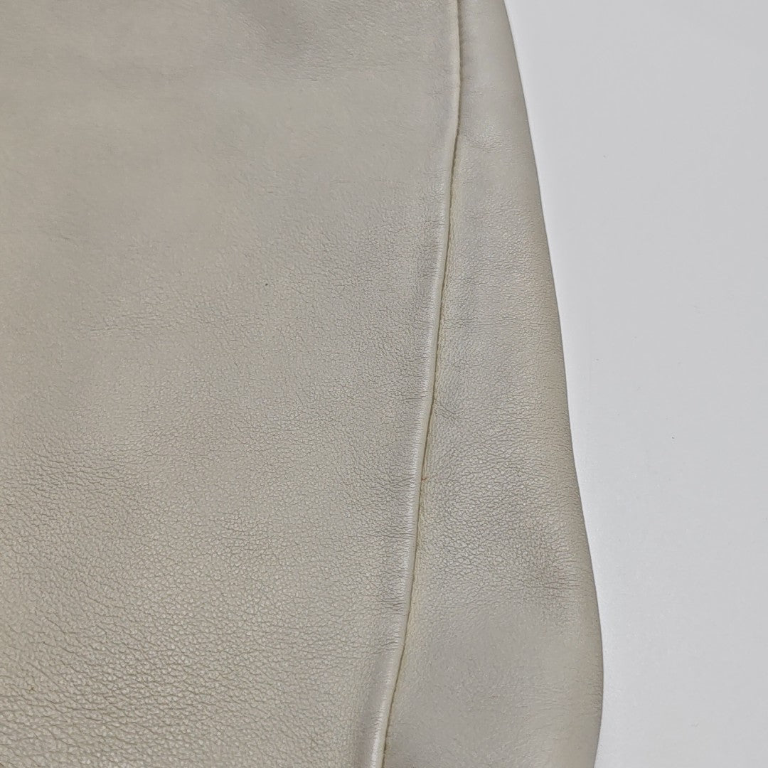 Calfskin Top Handle Bag White