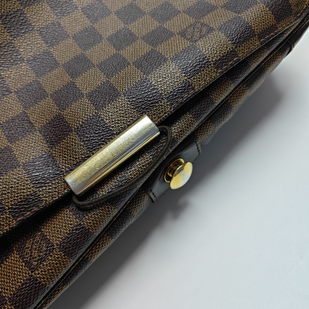 BASTILLE Damier Ebene Coated Canvas Brown
