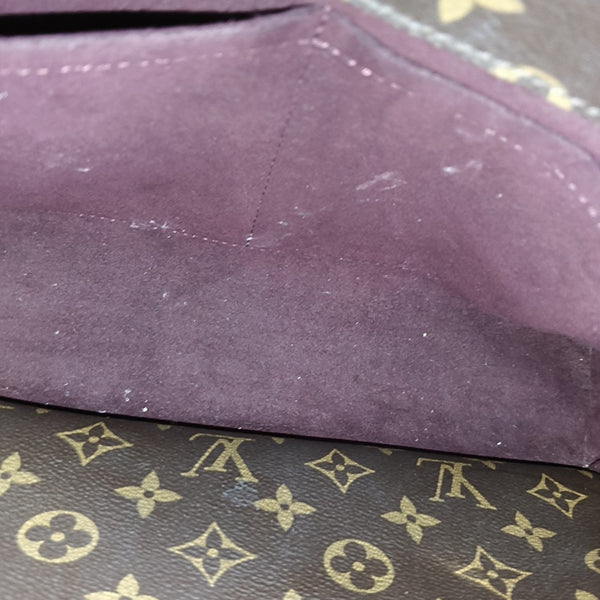 MONTAIGNE MM Monogram Coated Canvas Brown