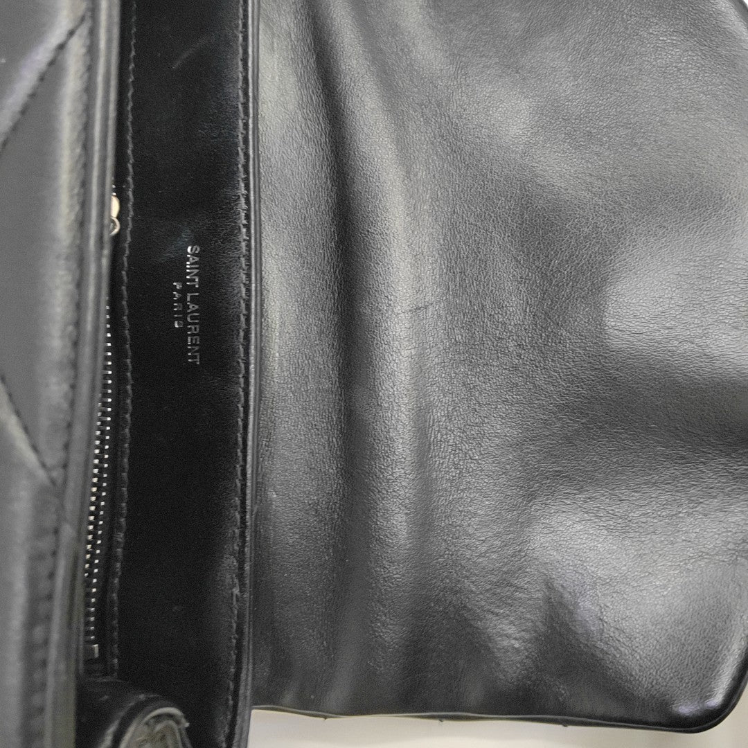 LOULOU Extra Small Chevron Calfskin Black