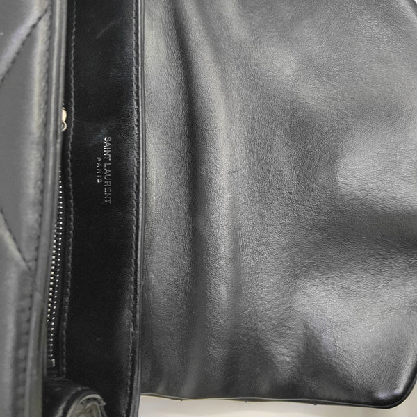 LOULOU Extra Small Chevron Calfskin Black