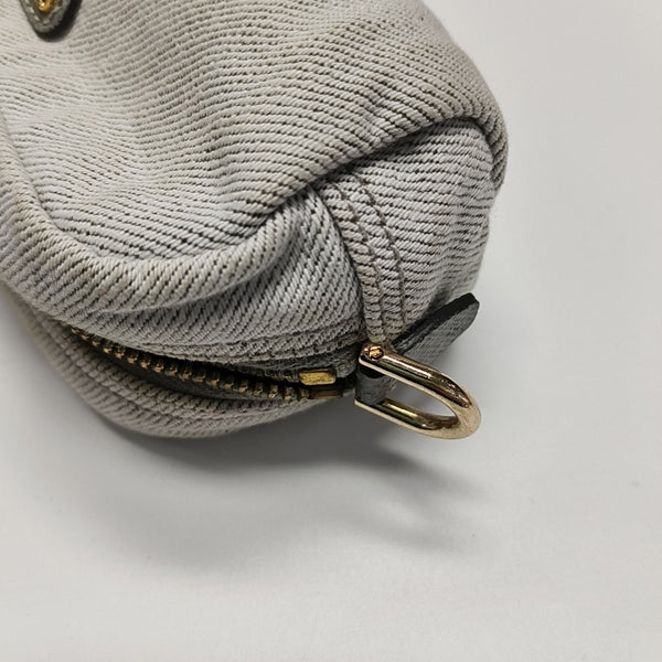 Denim Clutch White