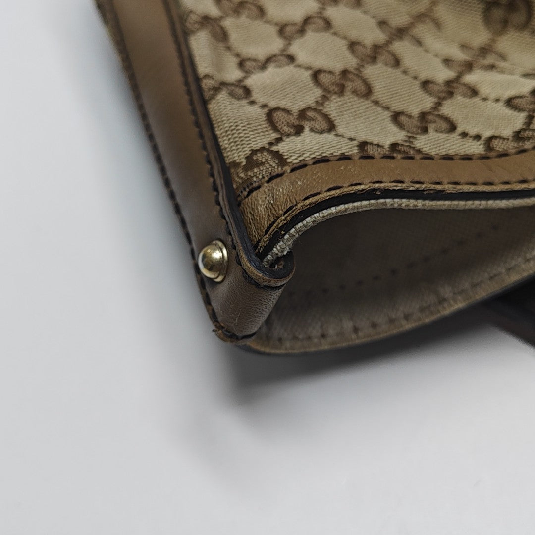 Monogram Canvas Tote Bag Medium Brown
