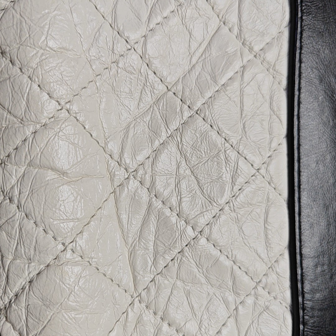 GABRIELLE Small Quilted Calfskin White