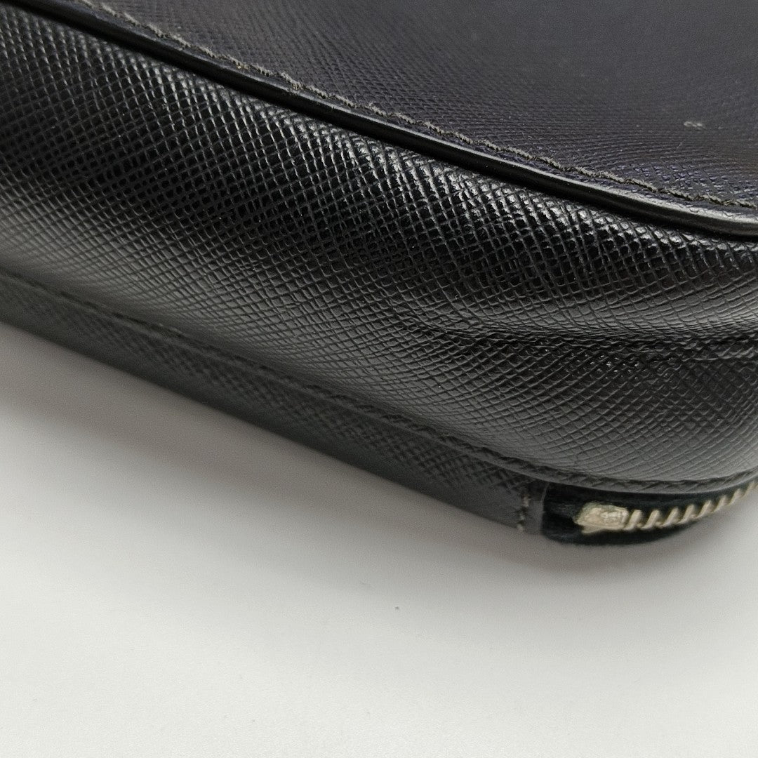 Saffiano Calfskin Clutch Black