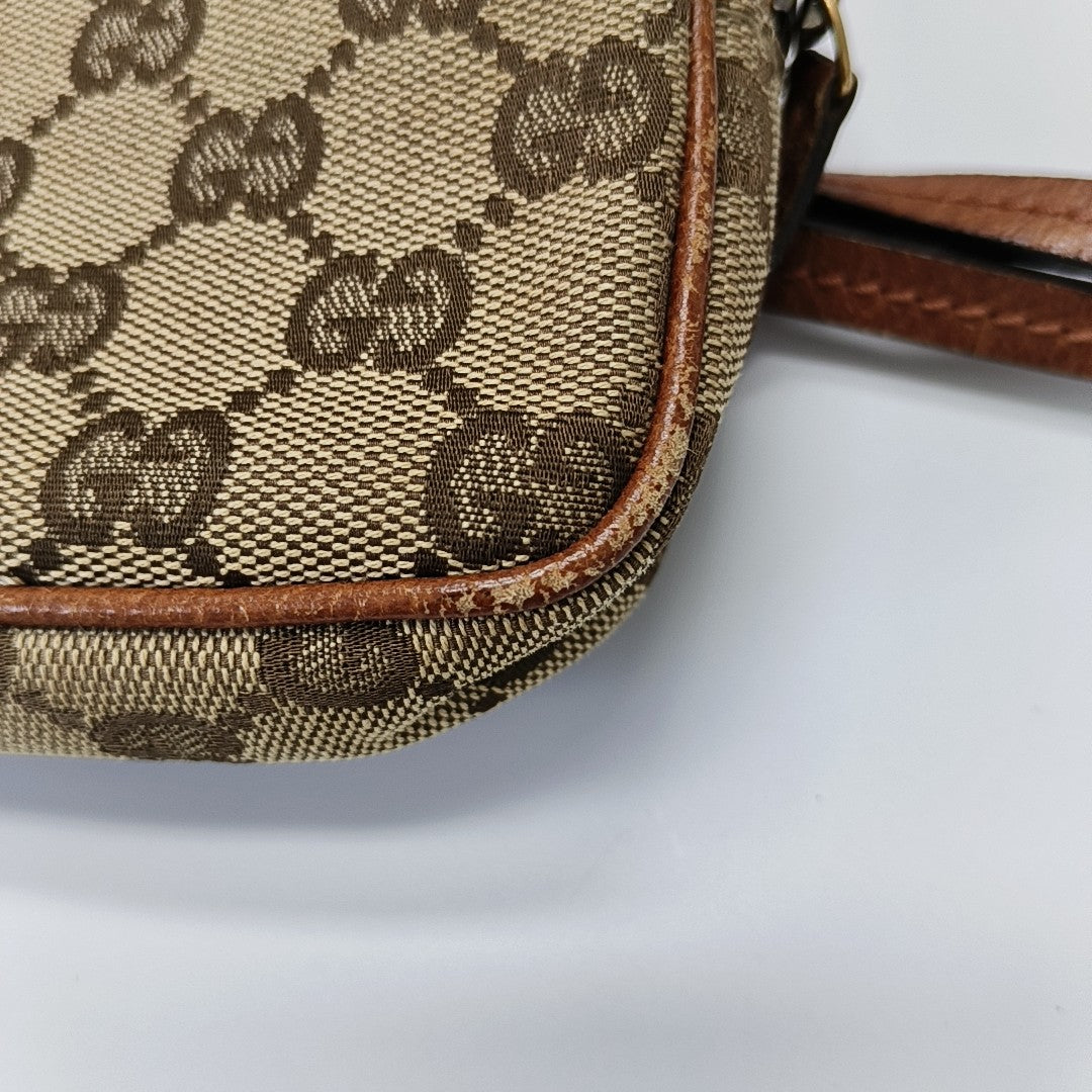 Monogram Canvas Shoulder Bag Beige