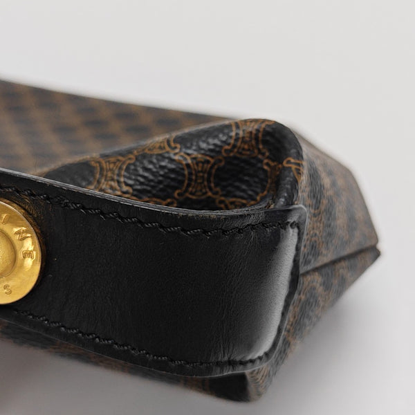Coated Canvas Top Handle Bag Black