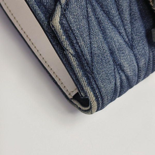 Miu Lady Quilted Canvas Blue