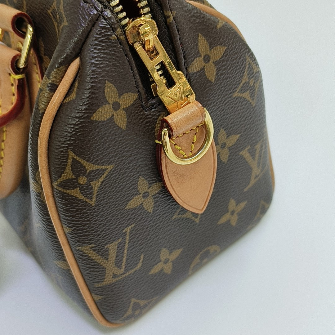 SPEEDY 20 Monogram Coated Canvas Brown