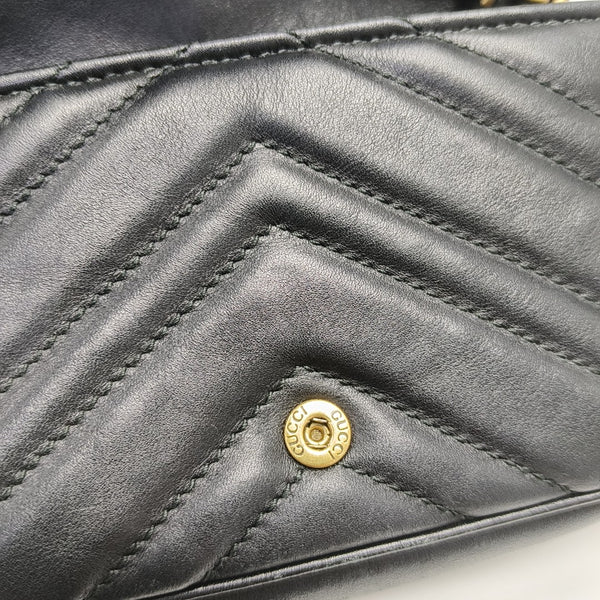 GG Marmont Mini Quilted Calfskin Black