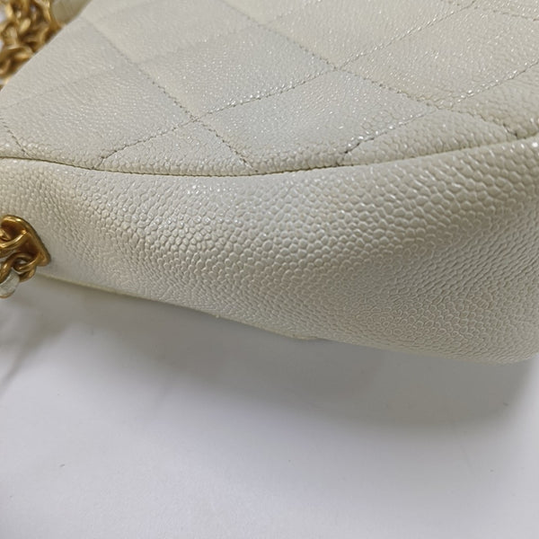 WOC Quilted Grained Calfskin White