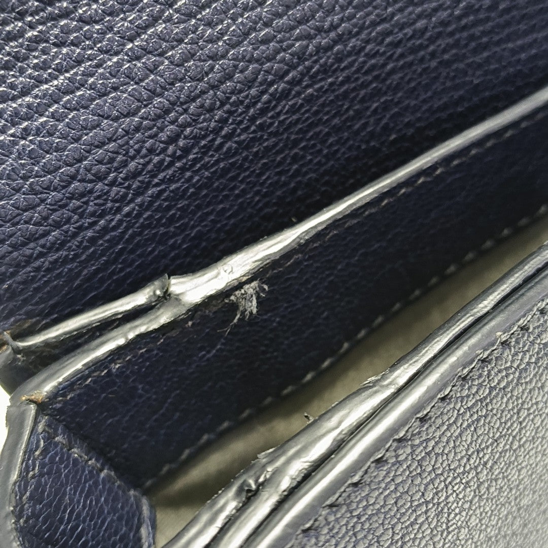 Calfskin Shoulder Bag Blue
