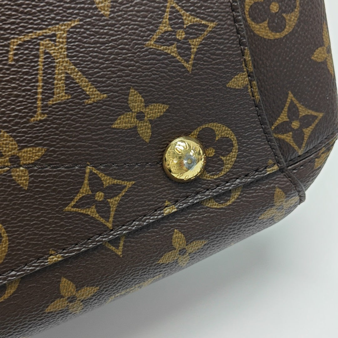 MONTAIGNE Monogram Coated Canvas Brown