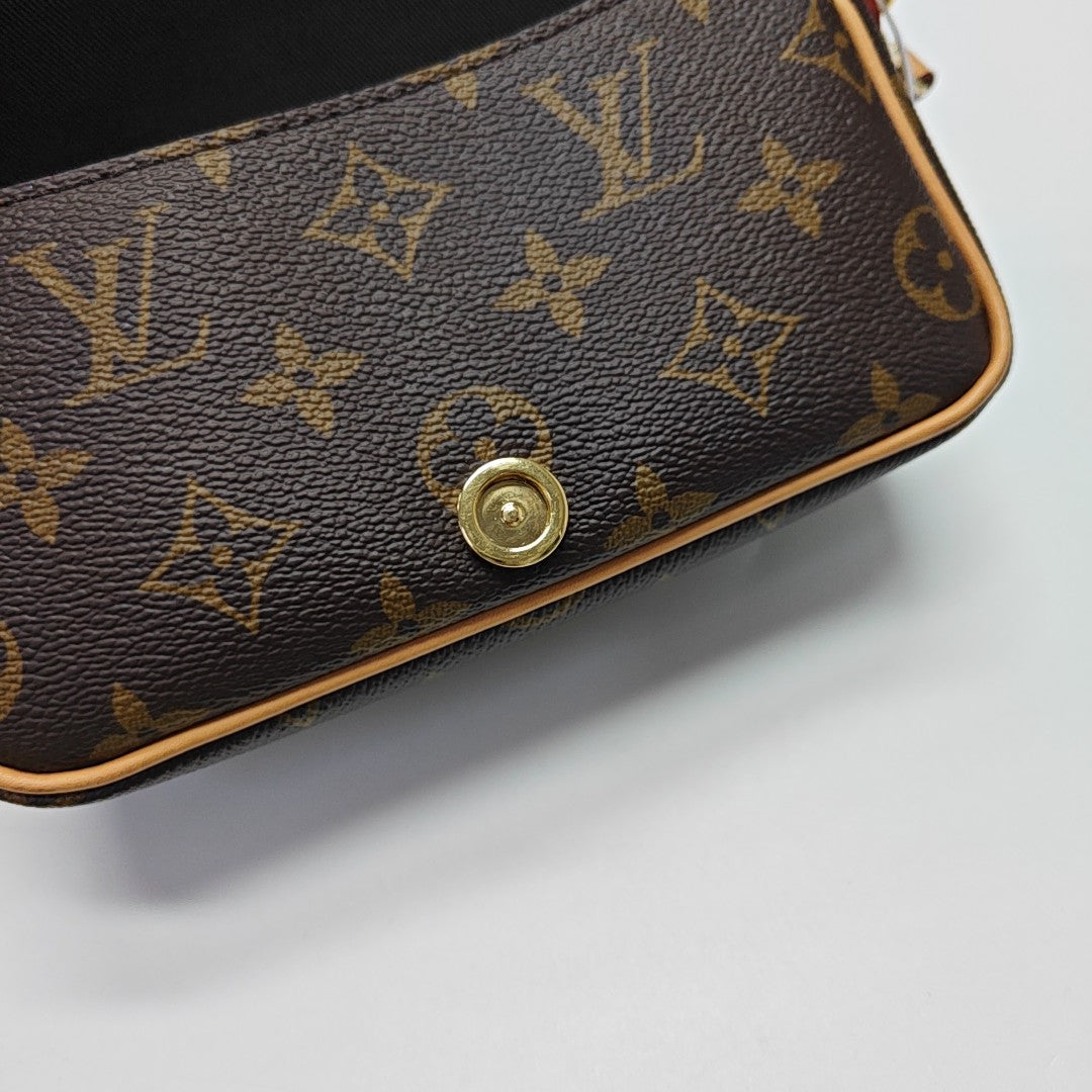 DIANE Nano Monogram Coated Canvas Brown