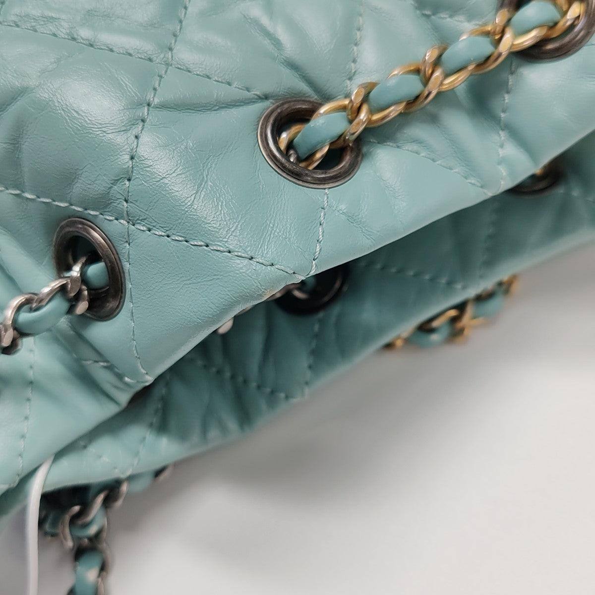 GABRIELLE Small Quilted Calfskin Green