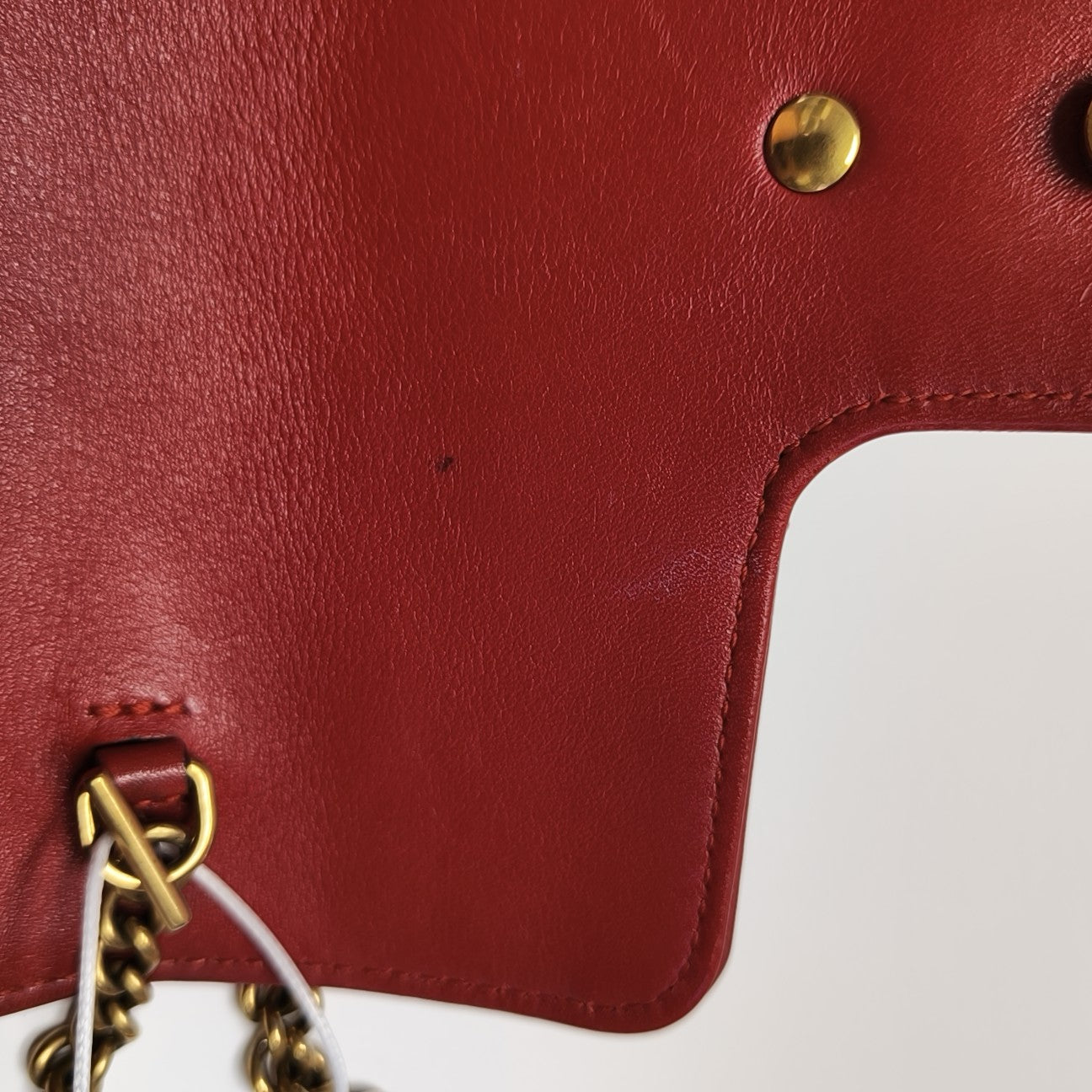 GG Marmont Mini Quilted Calfskin Red