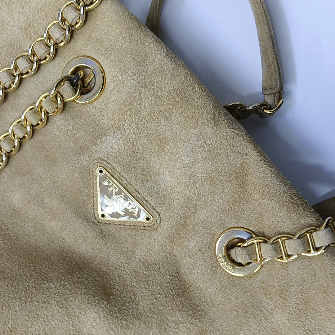 Suede Shoulder Bag Yellow