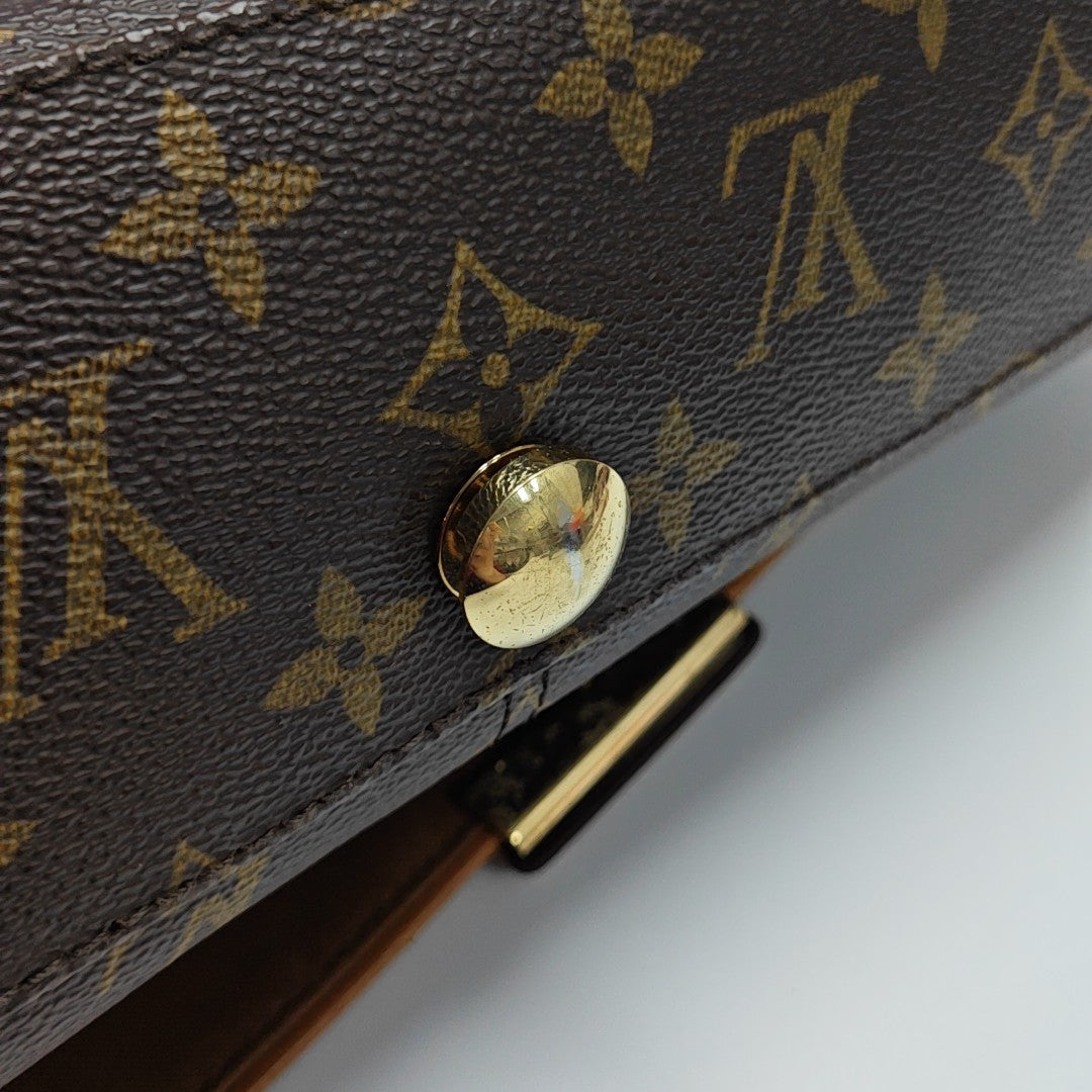 VALMY Monogram Coated Canvas Brown