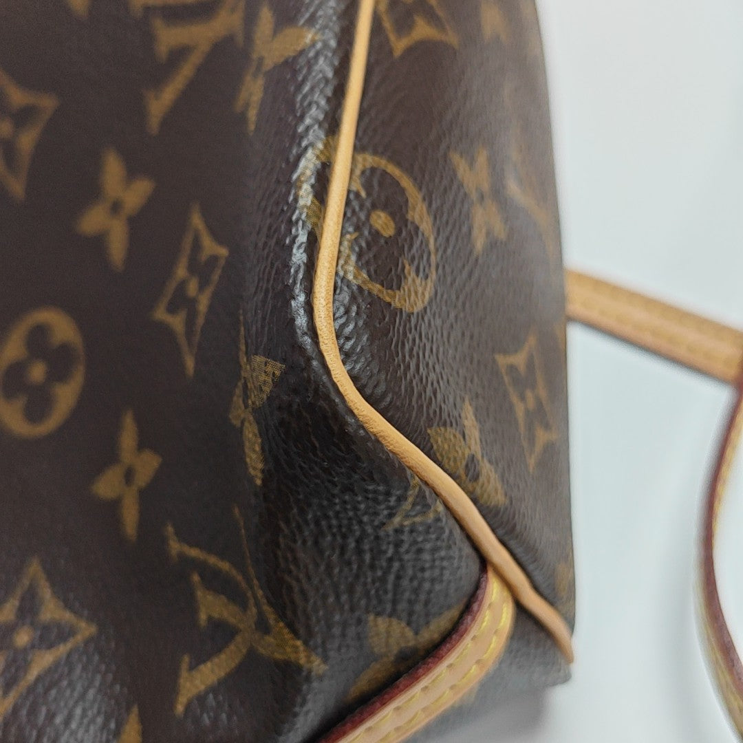 NÉONOÉ Nano Monogram Coated Canvas Brown
