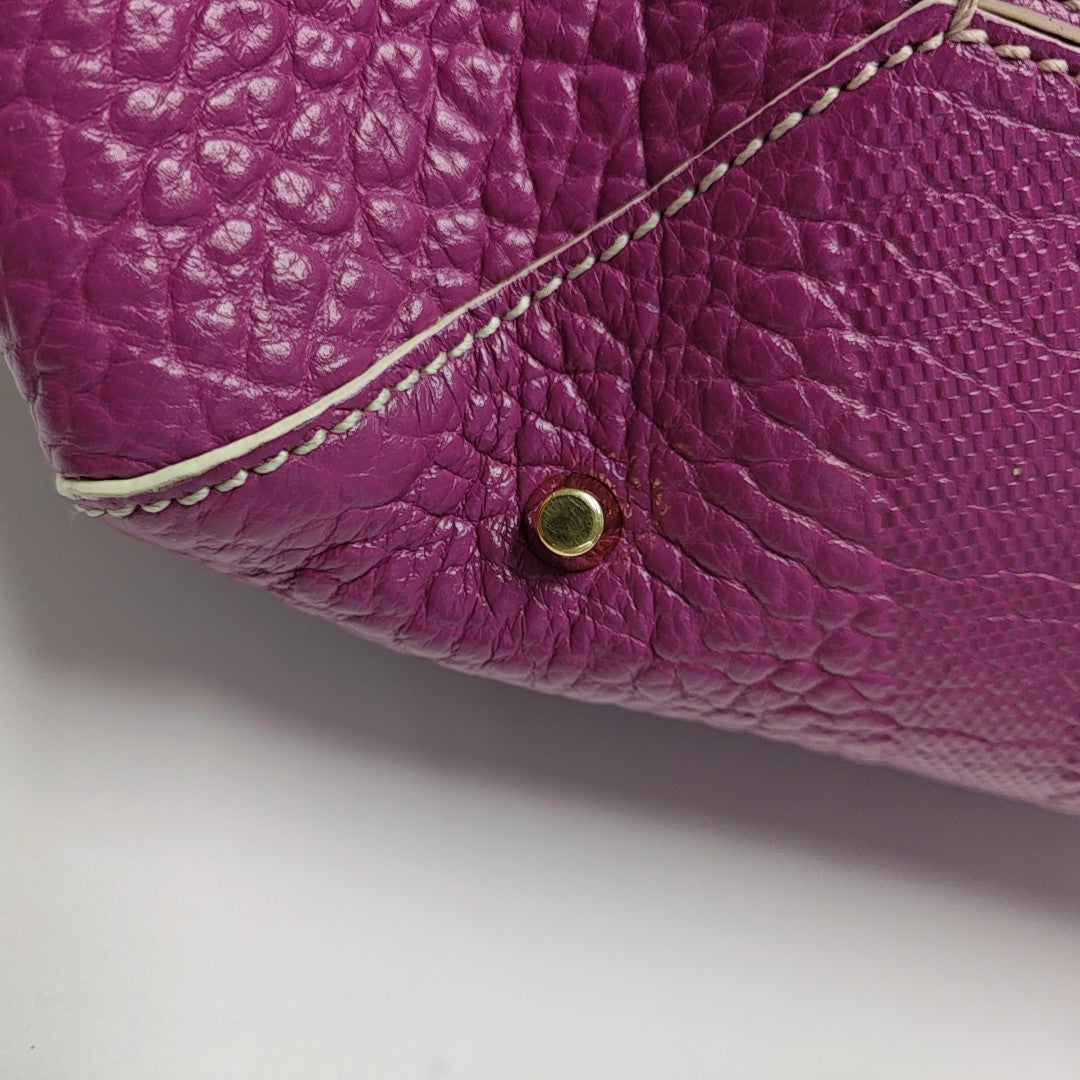 Calfskin Tote Bag Purple