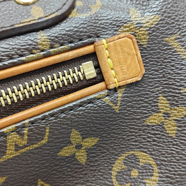OLYMPE MM Monogram Coated Canvas Brown