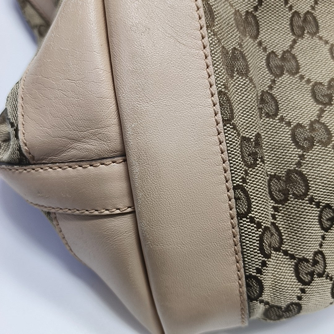 Monogram Canvas Tote Bag Brown