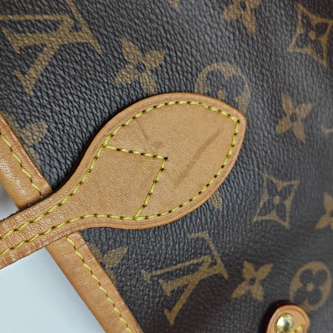NEVERFULL MM Monogram Coated Canvas Brown
