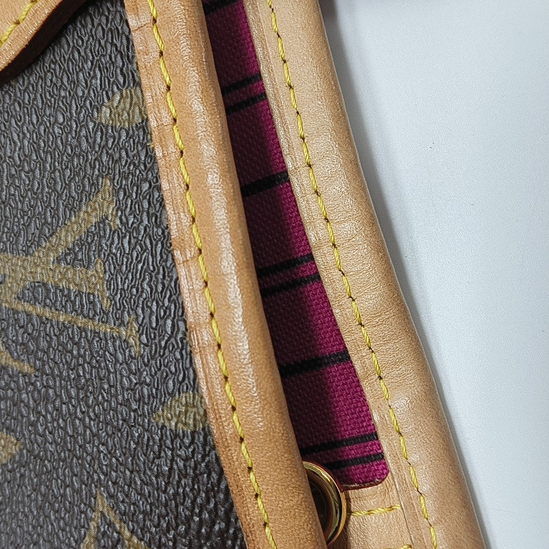 NEVERFULL MM Monogram Coated Canvas Brown