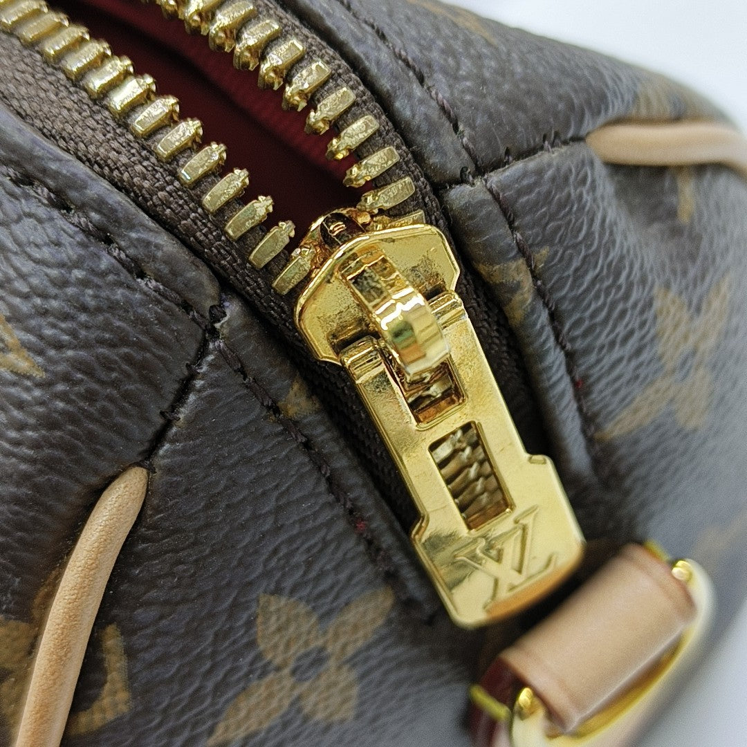 SPEEDY 20 Monogram Coated Canvas Brown