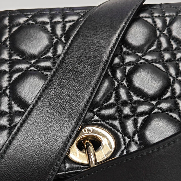 Lady D-Joy Medium Cannage Lambskin Black