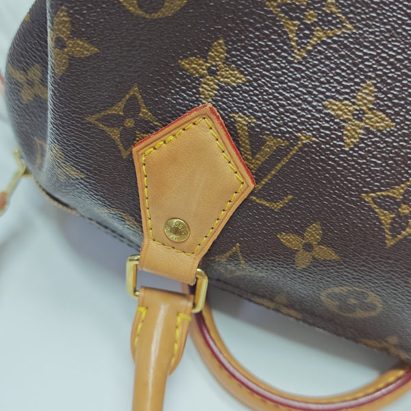 SPEEDY 30 Lona revestida Monogram marrón