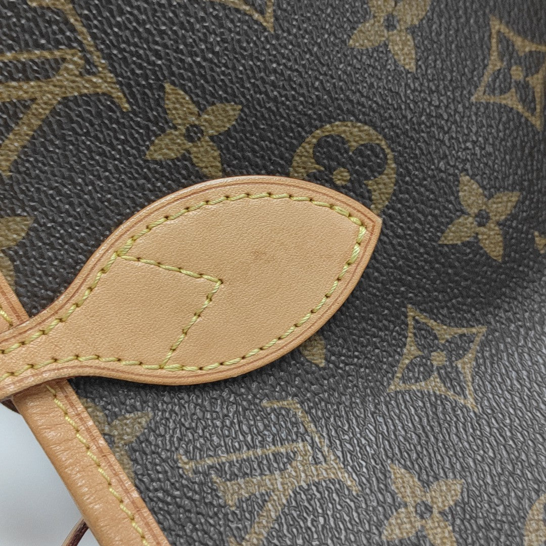 NEVERFULL MM Monogram Coated Canvas Brown