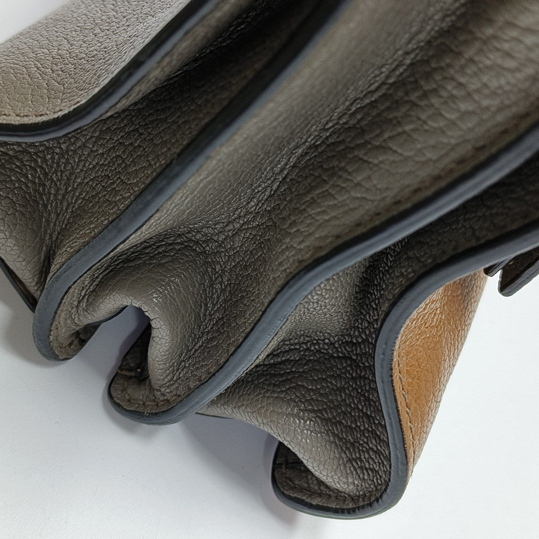 Calfskin Shoulder Bag Gray