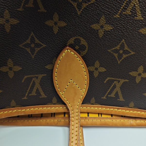 NEVERFULL MM Monogram Coated Canvas Brown