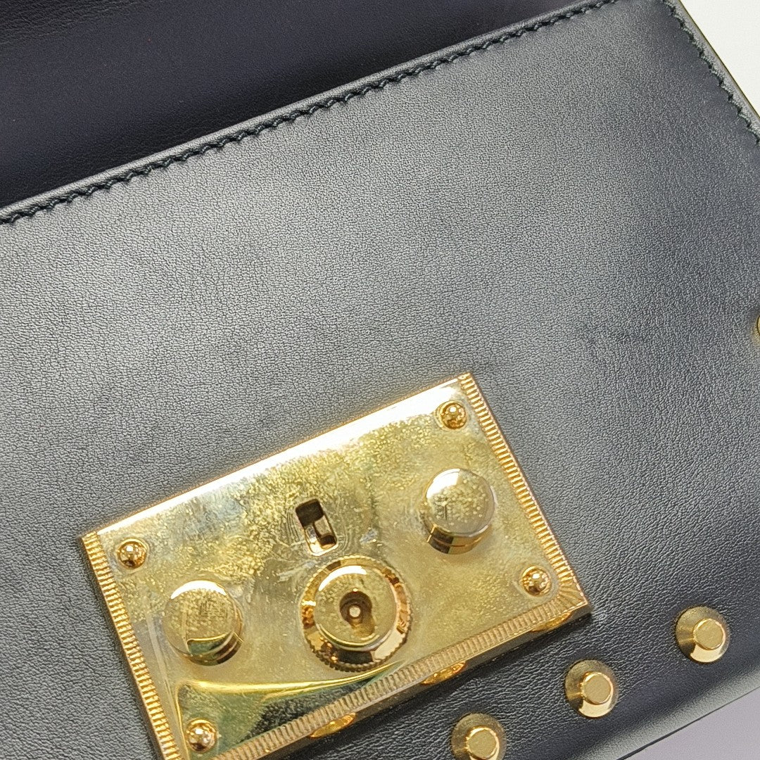 Padlock Small Calfskin Black