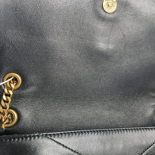 NIKI Small Chevron Lambskin Black