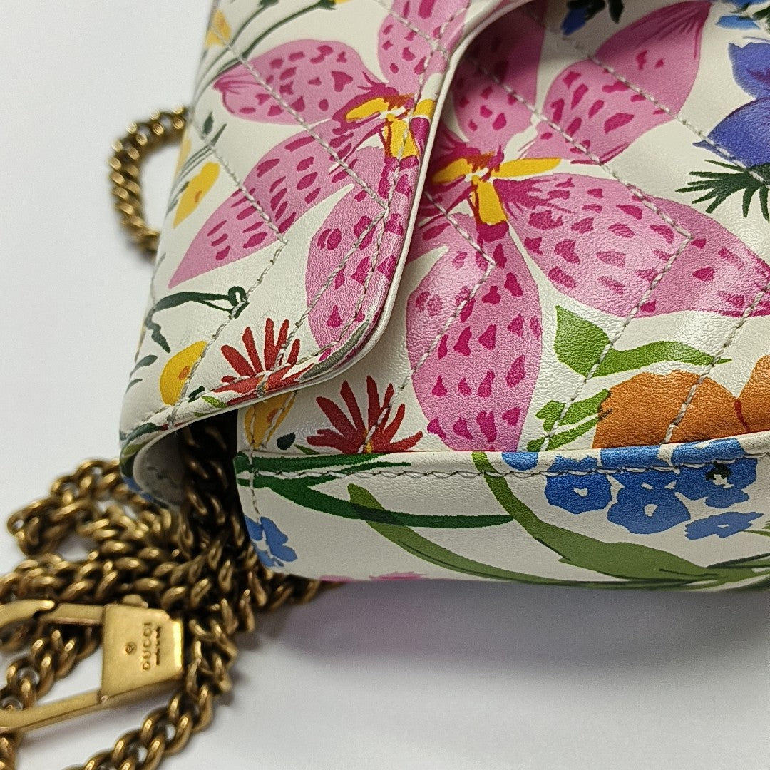 GG Marmont Mini Piel Acolchada Multicolor
