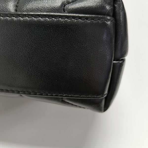 Authenticated pre-owned  LOULOU Extra Small Chevron, Quilted Calfskin Black - Shoulder Bag at Looply