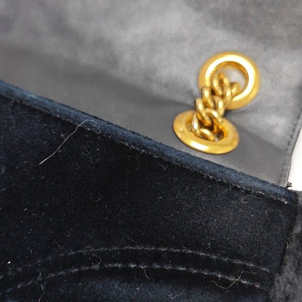 GG Marmont Mini Quilted Velvet Black