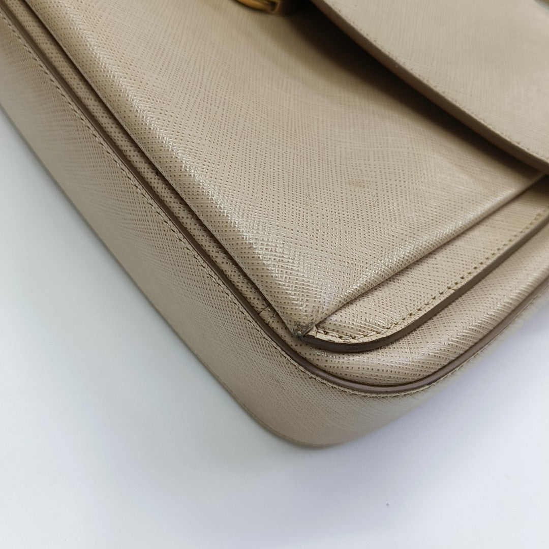 Calfskin Shoulder Bag Beige
