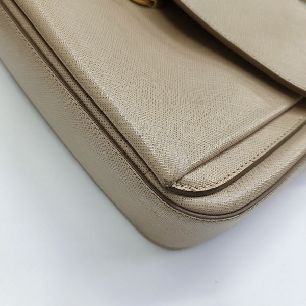 Calfskin Shoulder Bag Beige