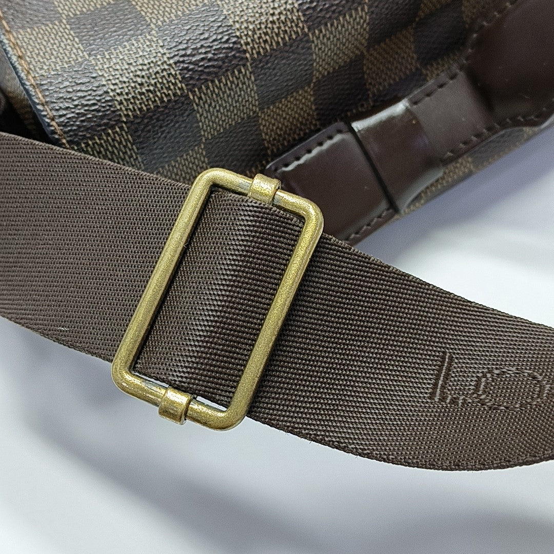 BROADWAY Damier Ebene Coated Canvas Brown