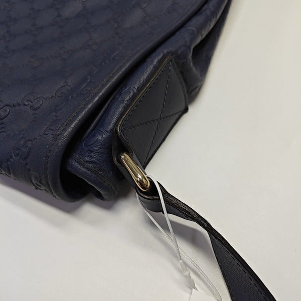 Monogram Calfskin Shoulder Bag Blue