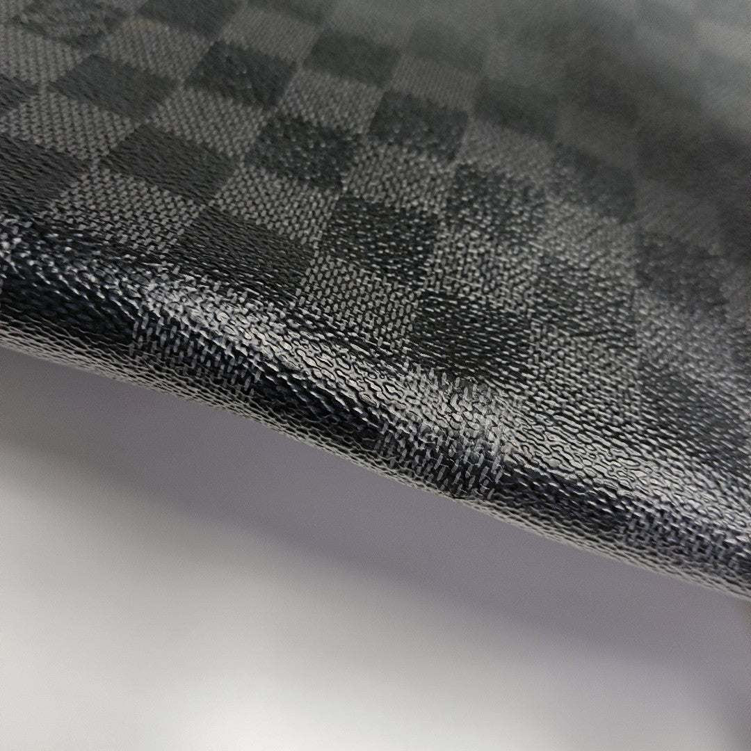 DISTRICT MM Damier Graphite Coated Canvas Gray