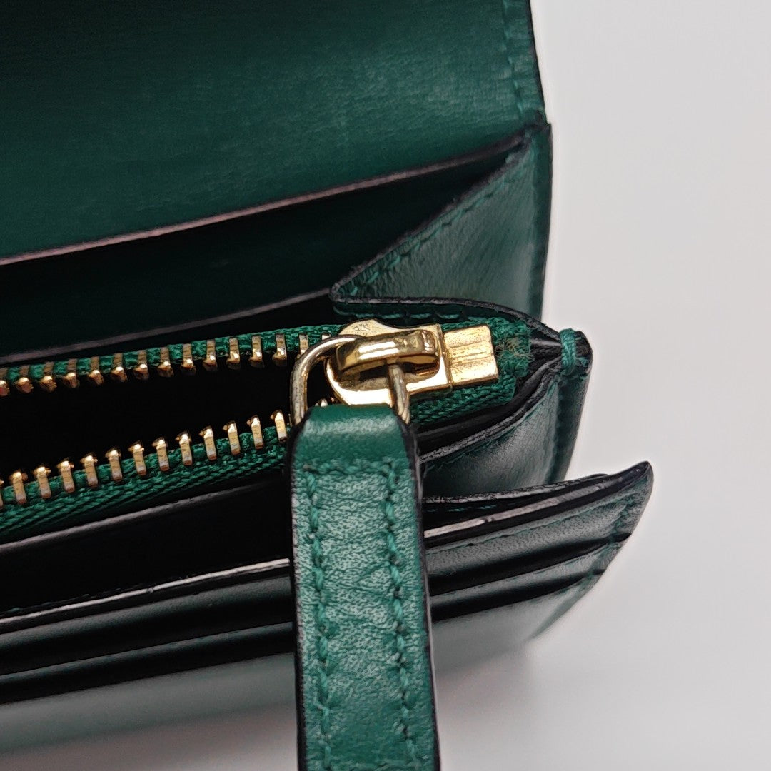 SERPENTI FOREVER Calfskin Green Wallet