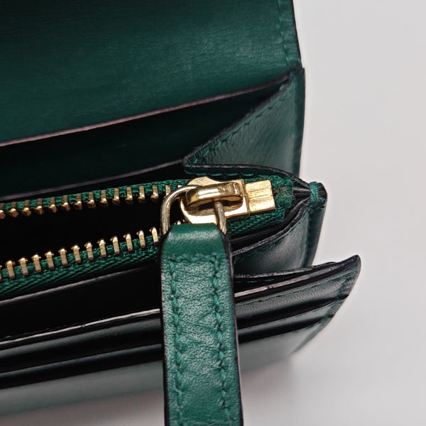 SERPENTI FOREVER Calfskin Green Wallet