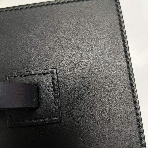 Calfskin Top Handle Bag Black